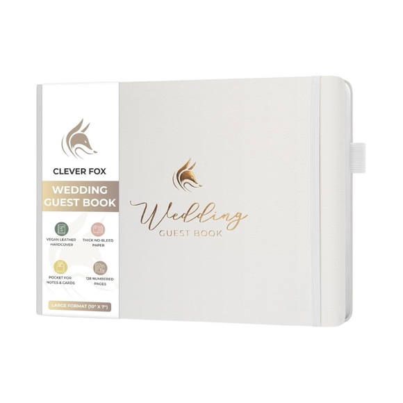 ✨BNWT - Clever Fox Wedding Guestbook for Notes, Wishes & Pictures✨ - Picture 1 of 8